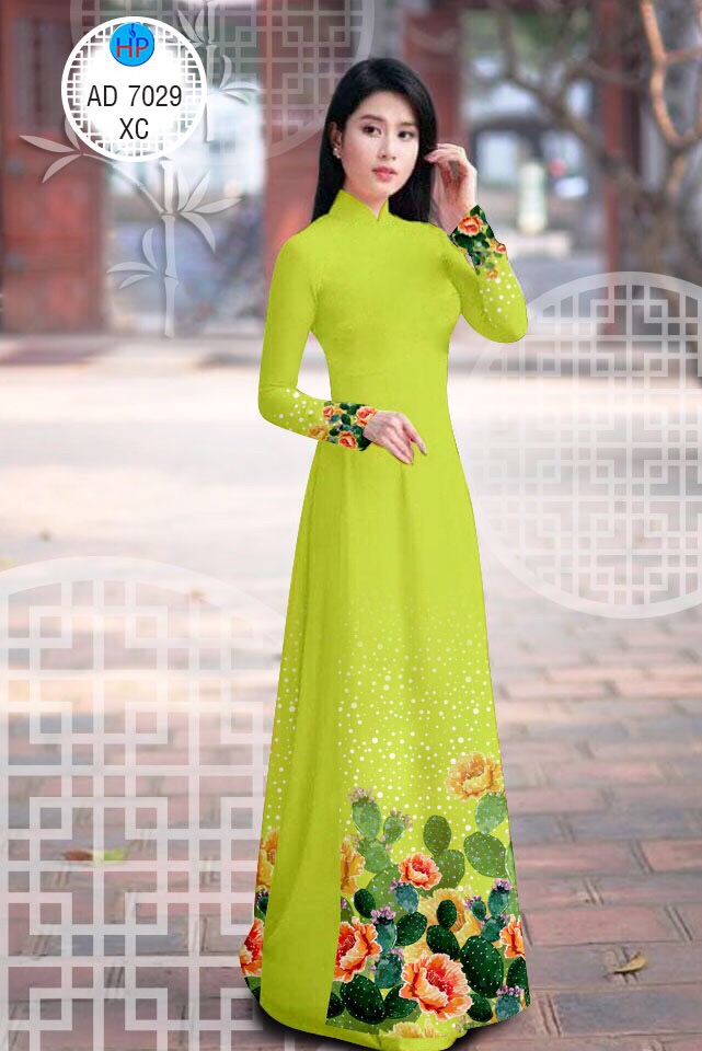 Vải áo dài hoa mẫu đơn AD 7029 - Ảnh 12