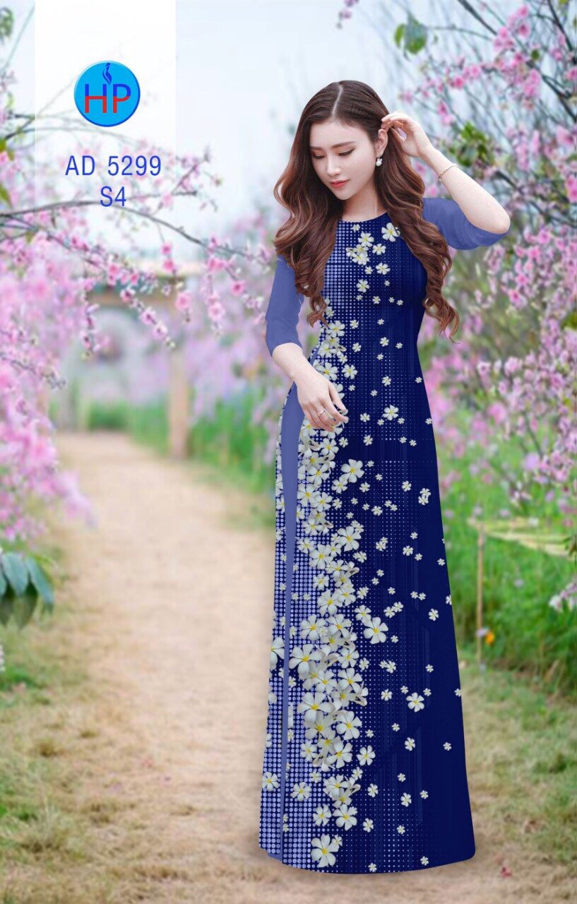 Vải áo dài hoa sứ AD 5299 - Ảnh 3
