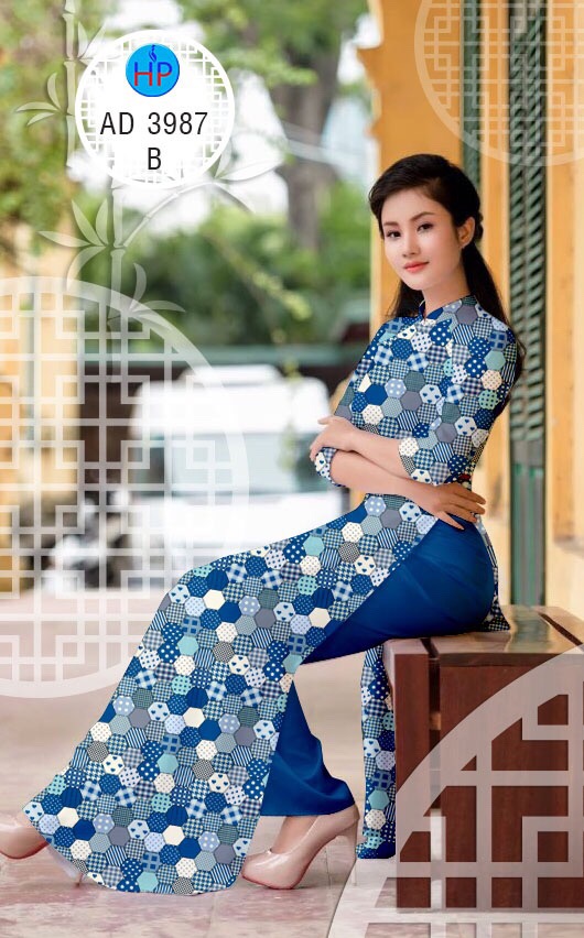 Vải áo dài hoa sứ AD 3770 - Ảnh 2