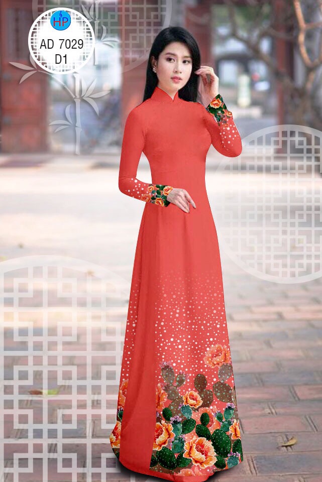 Vải áo dài hoa mẫu đơn AD 7029 - Ảnh 7