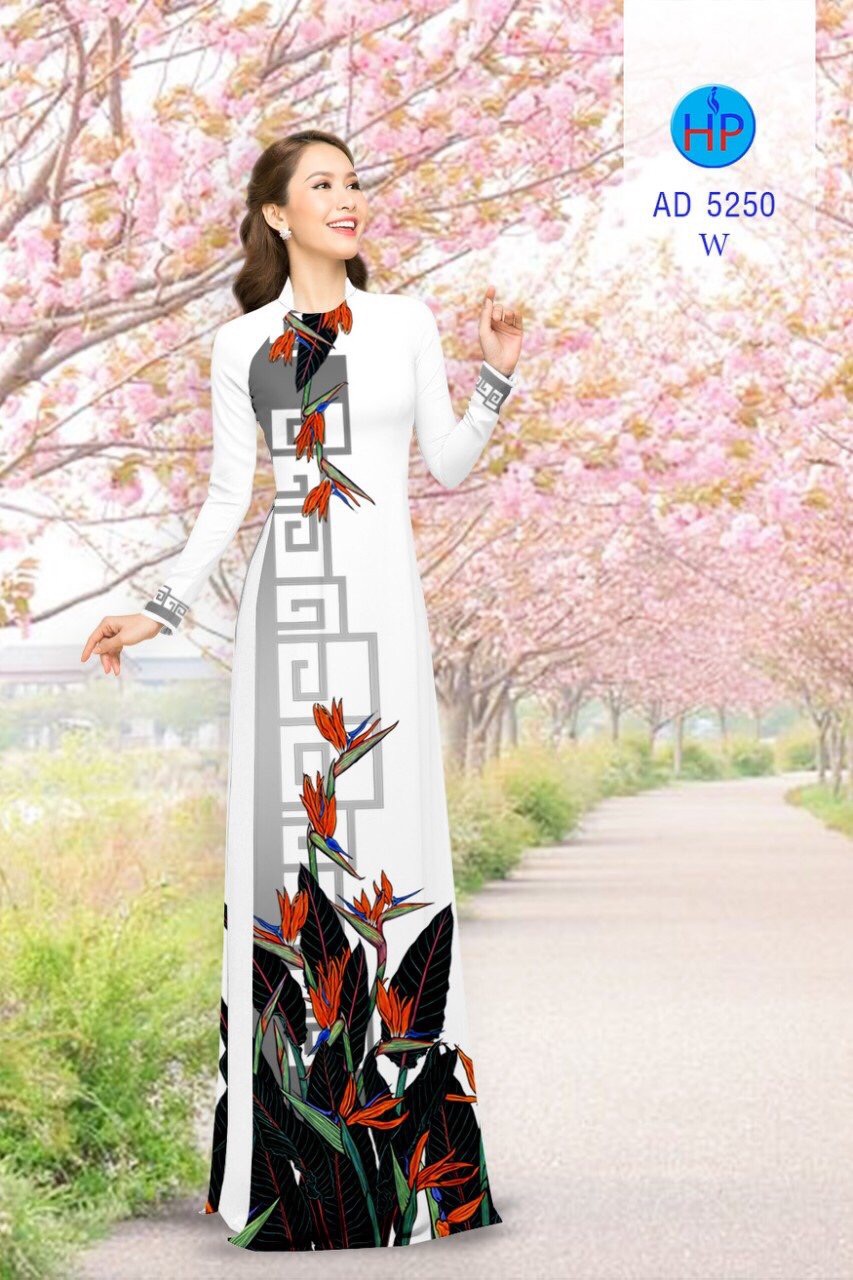 Vải áo dài hoa thiên điểu AD 5250 - Ảnh 8