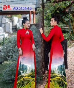 Alternative view of Vải áo dài phong cảnh DLAD-0154