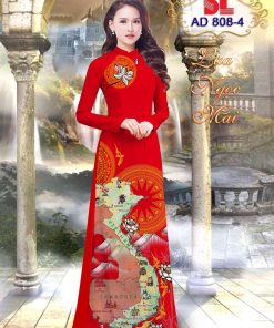 Vải áo dài hoa văn DLAD-808