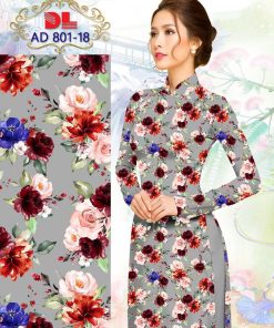 Vải áo dài hoa nguyên áo DLAD-801