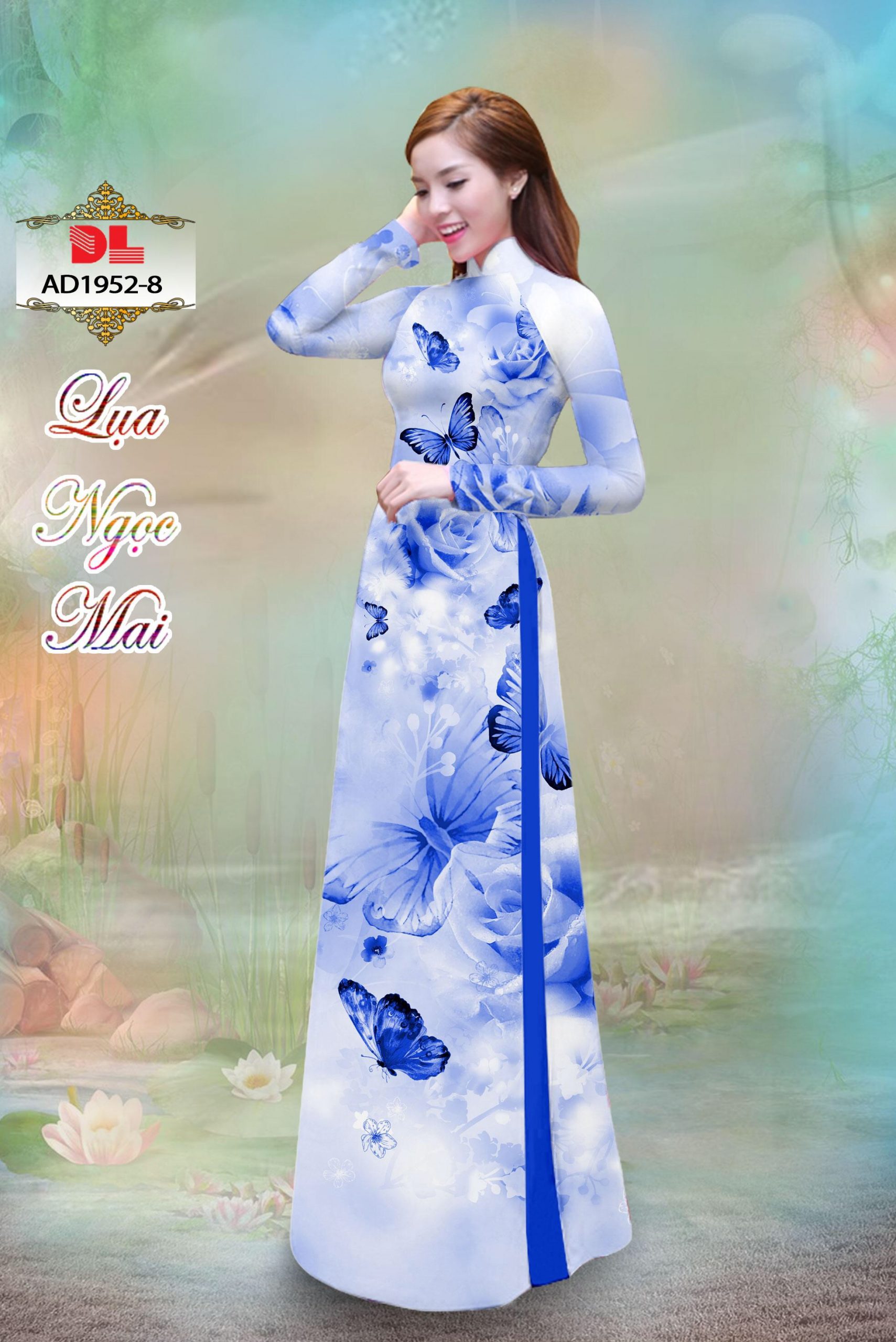 Vải áo dài hoa văn DLAD-1952 - Ảnh 5