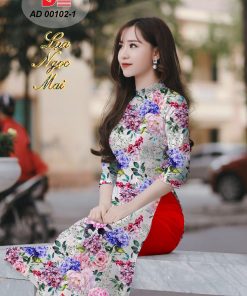 Vải áo dài hoa nguyên áo DLAD-00102