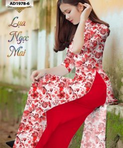 Alternative view of Vải áo dài hoa nguyên áo DLAD-1978