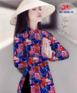 Alternative view of Vải áo dài hoa nguyên áo DLAD-0098