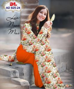 Vải áo dài hoa nguyên áo DLAD-825