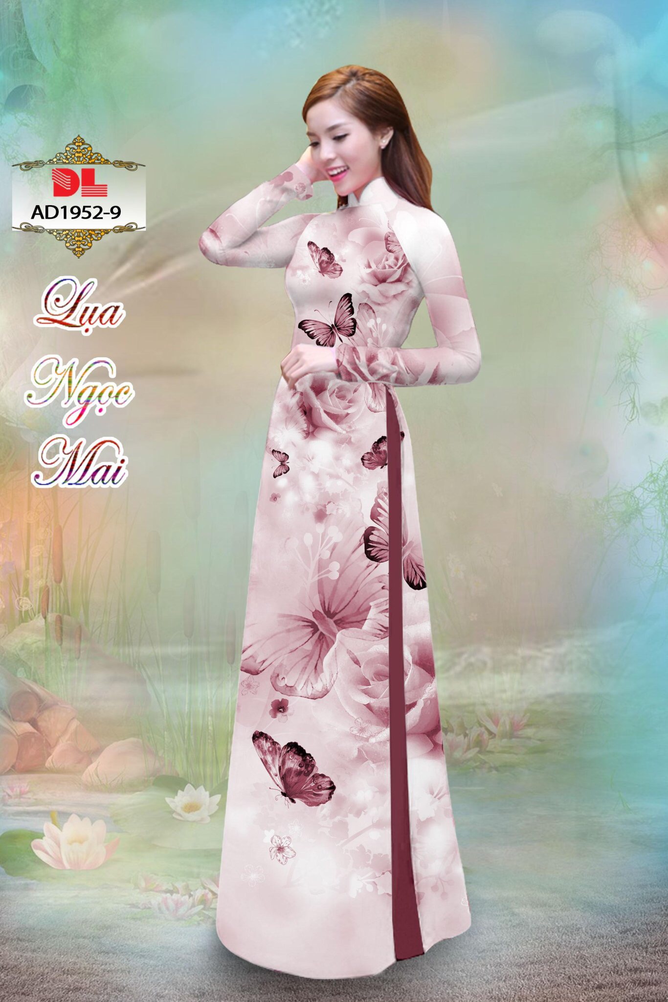 Vải áo dài hoa văn DLAD-1952 - Ảnh 7