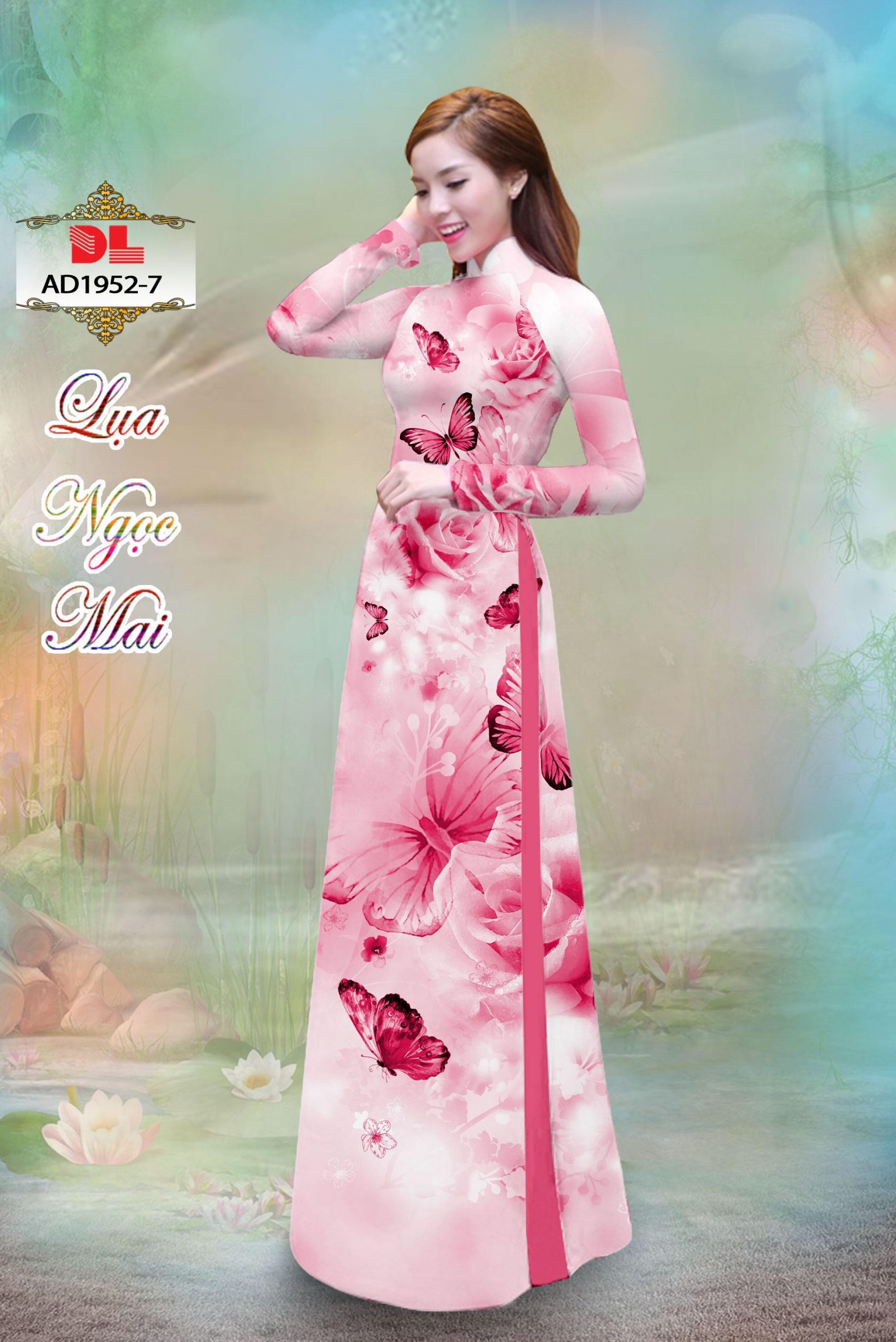 Vải áo dài hoa văn DLAD-1952 - Ảnh 4
