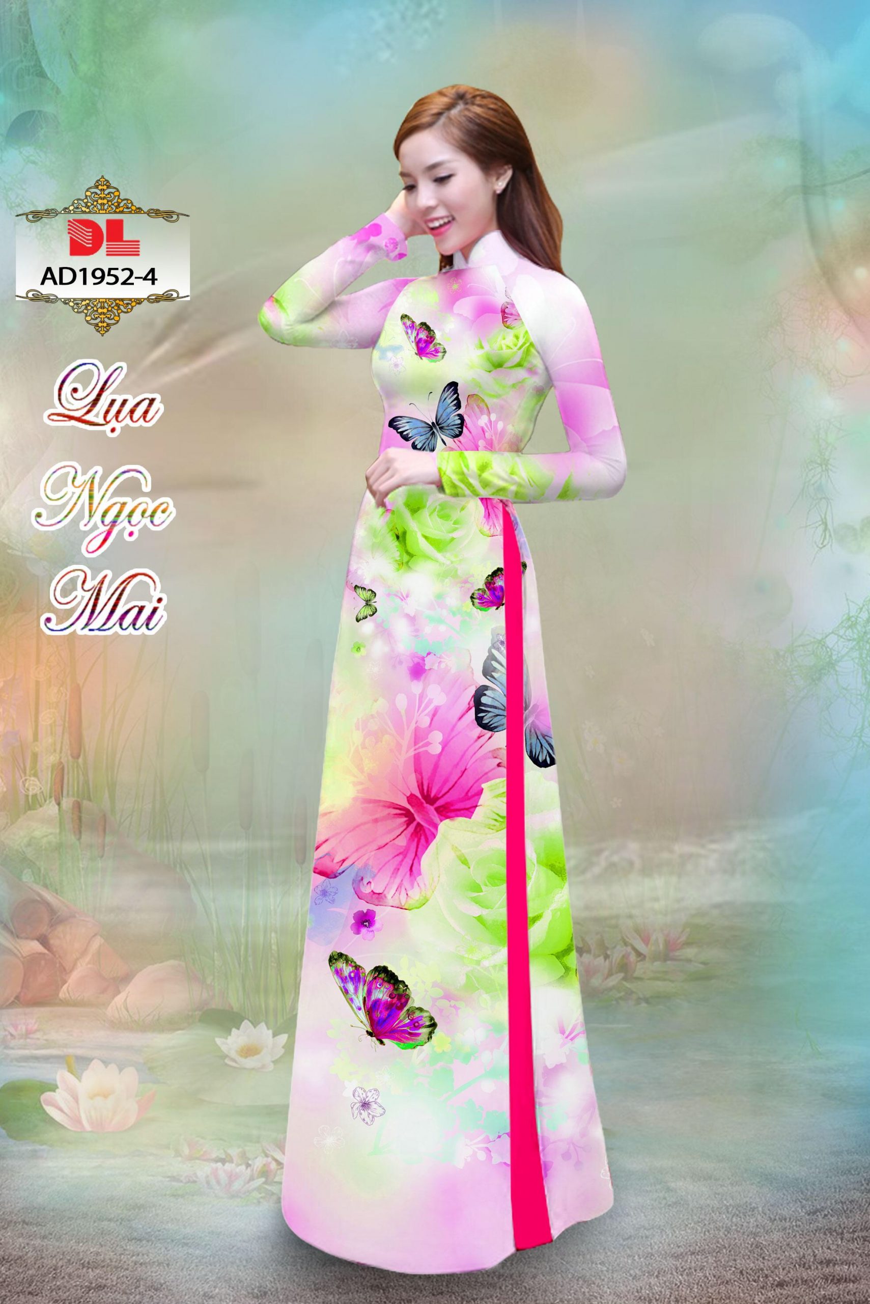Vải áo dài hoa văn DLAD-1952 - Ảnh 8