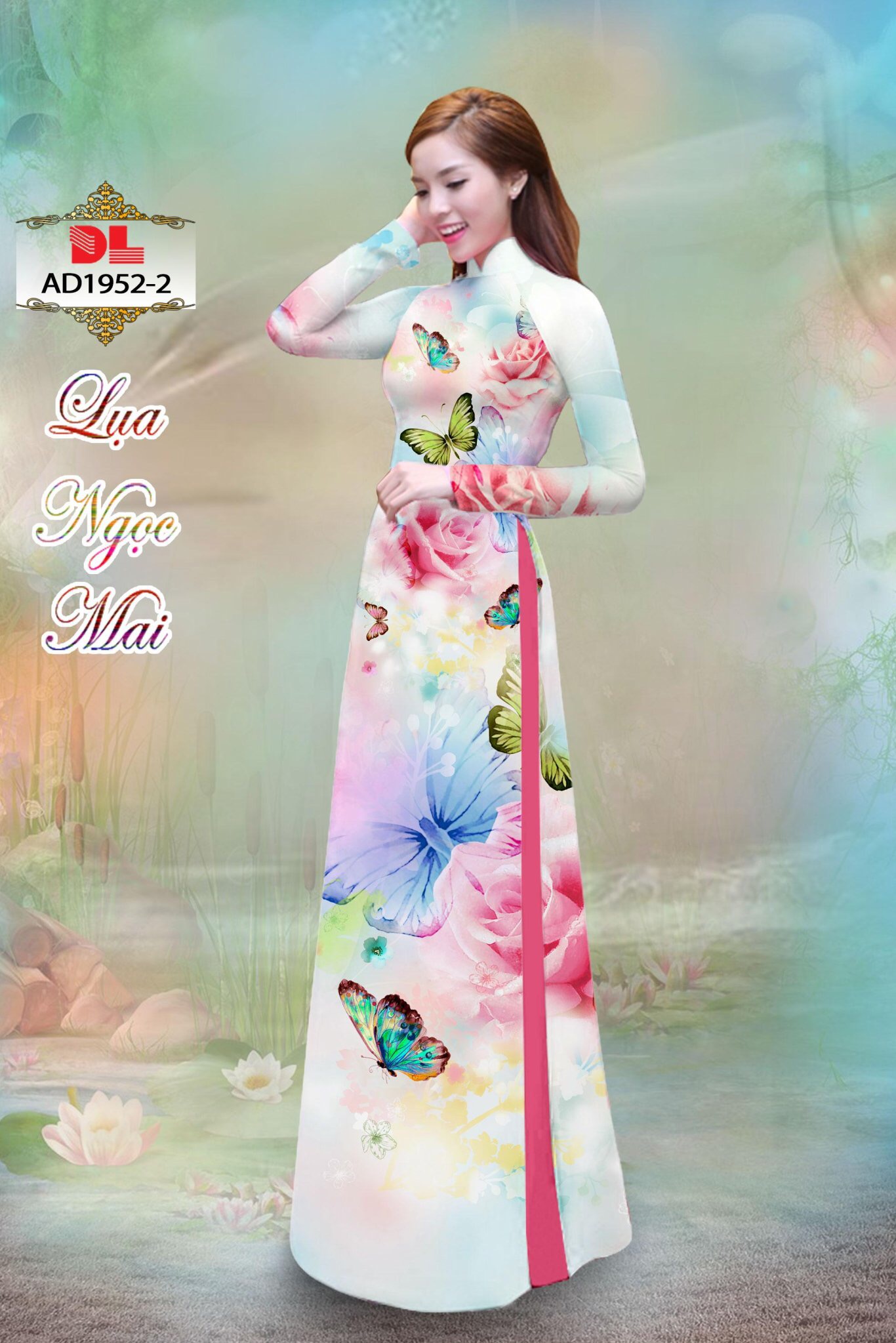 Vải áo dài hoa văn DLAD-1952 - Ảnh 10