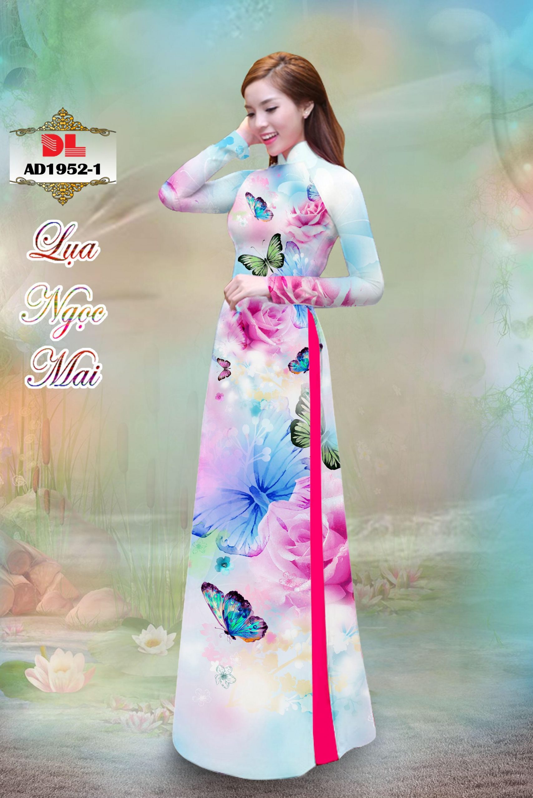 Vải áo dài hoa văn DLAD-1952