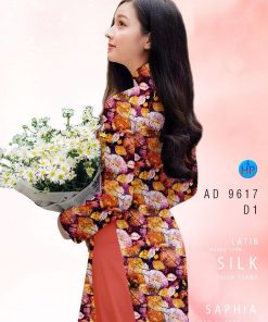 Vải áo dài chiếc lá AD 9617