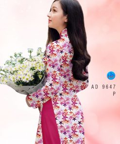 Vải áo dài hoa nguyên áo AD 9647