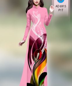 Vải áo dài hoa 3d AD 6915