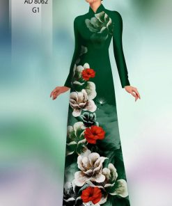 Vải áo dài hoa 3d AD 8062