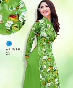 Alternative view of Vải áo dài hoa nguyên áo AD 9708