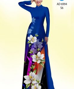 Vải áo dài hoa 3d AD 6994