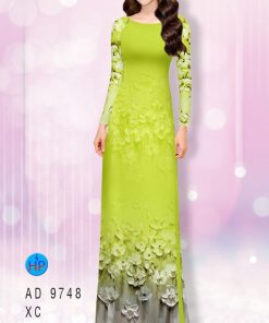 Vải áo dài hoa 3d AD 9748