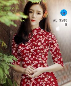 Vải áo dài hoa nhí AD 9580