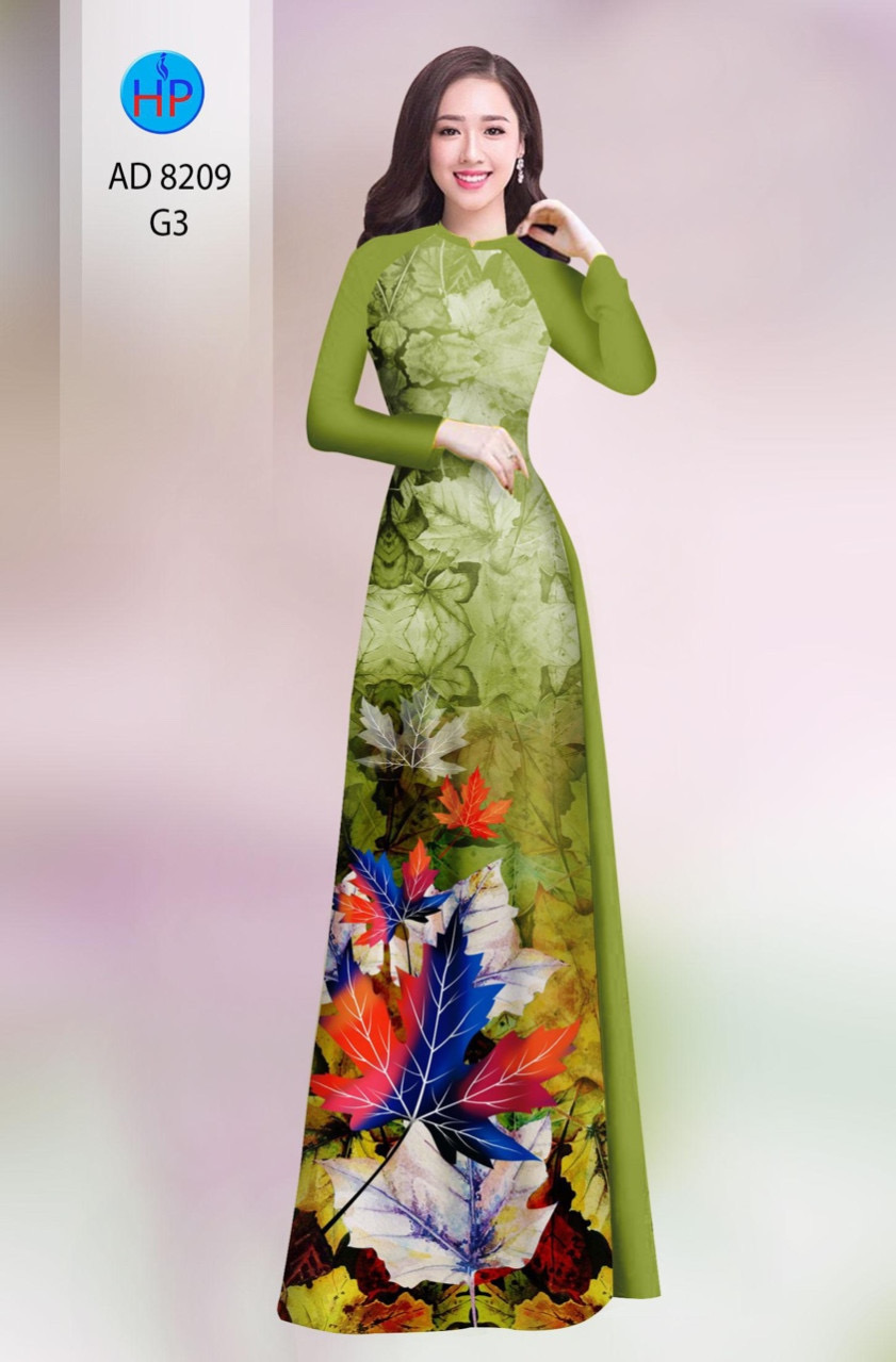 Vải áo dài chiếc lá AD 8209 - Ảnh 9