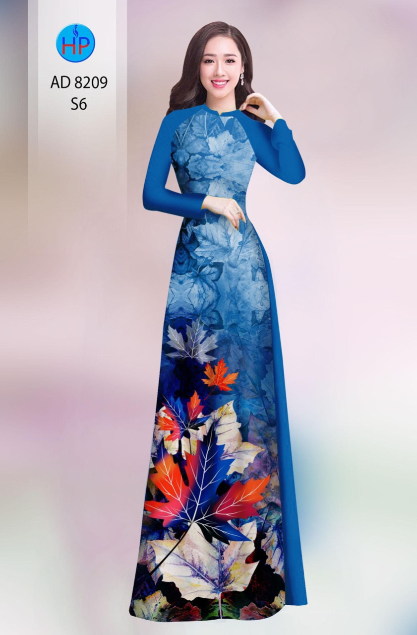 Vải áo dài chiếc lá AD 8209 - Ảnh 4