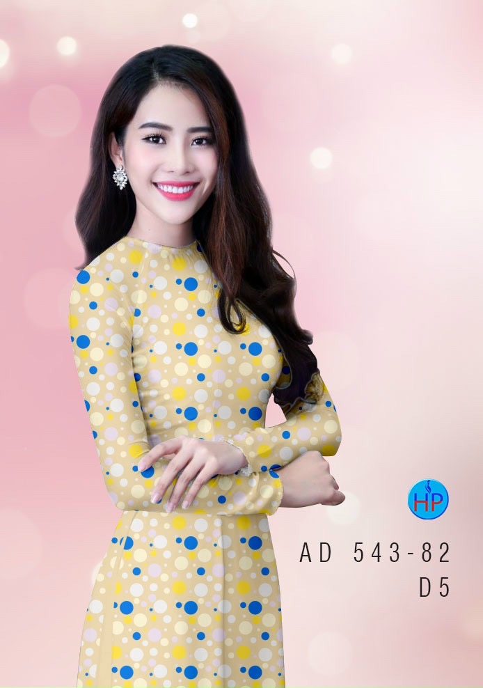 Vải áo dài chấm bi AD 543 - Ảnh 4