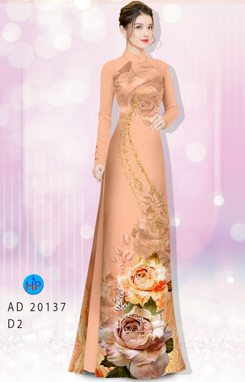 Vải áo dài hoa hồng AD 20137 - Ảnh 7