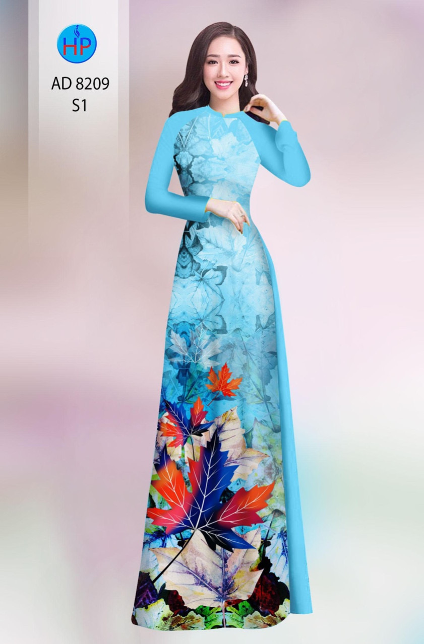 Vải áo dài chiếc lá AD 8209