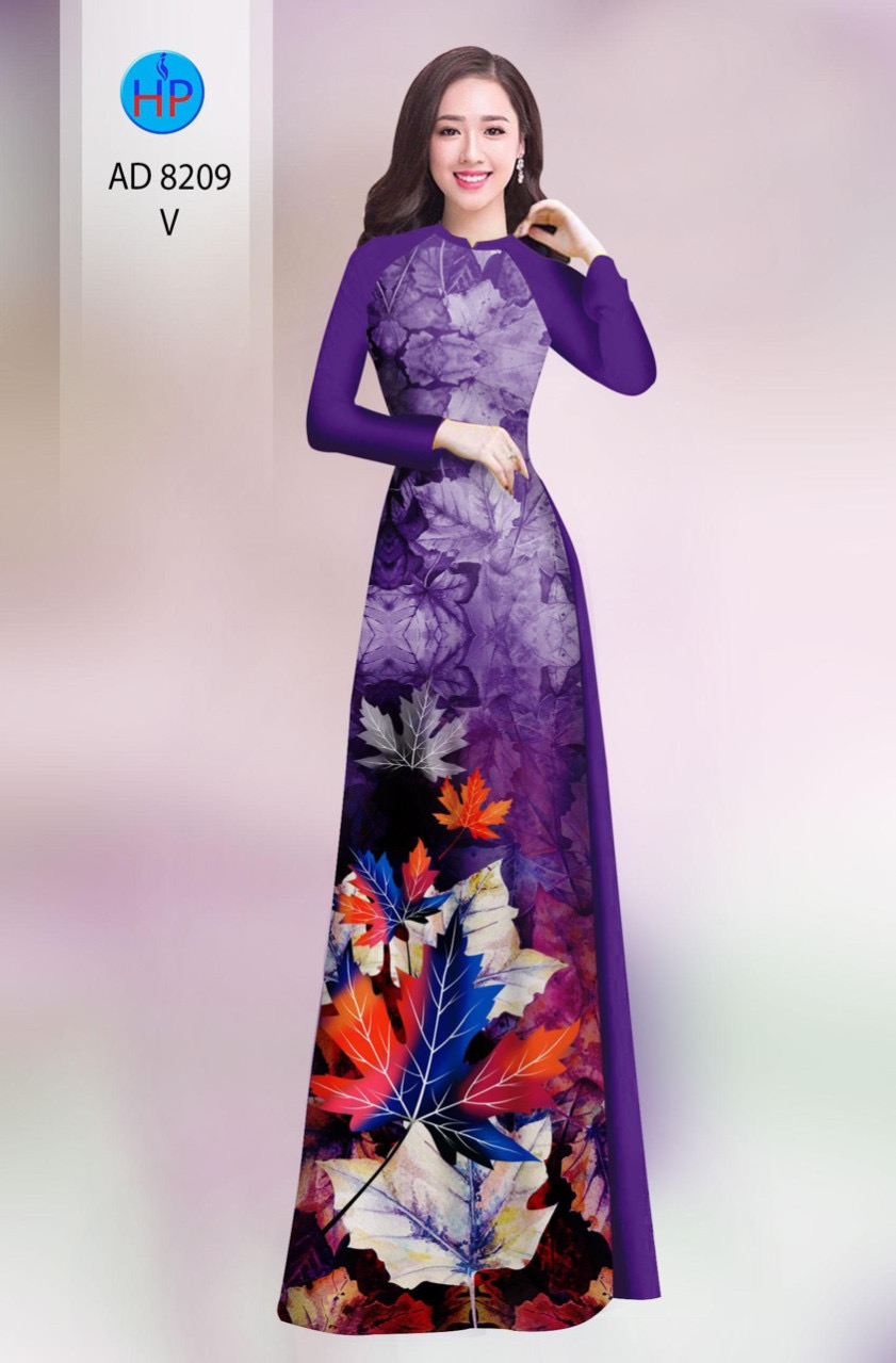 Vải áo dài chiếc lá AD 8209 - Ảnh 5