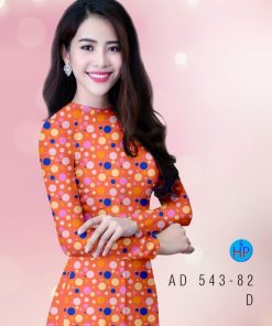 Vải áo dài chấm bi AD 543