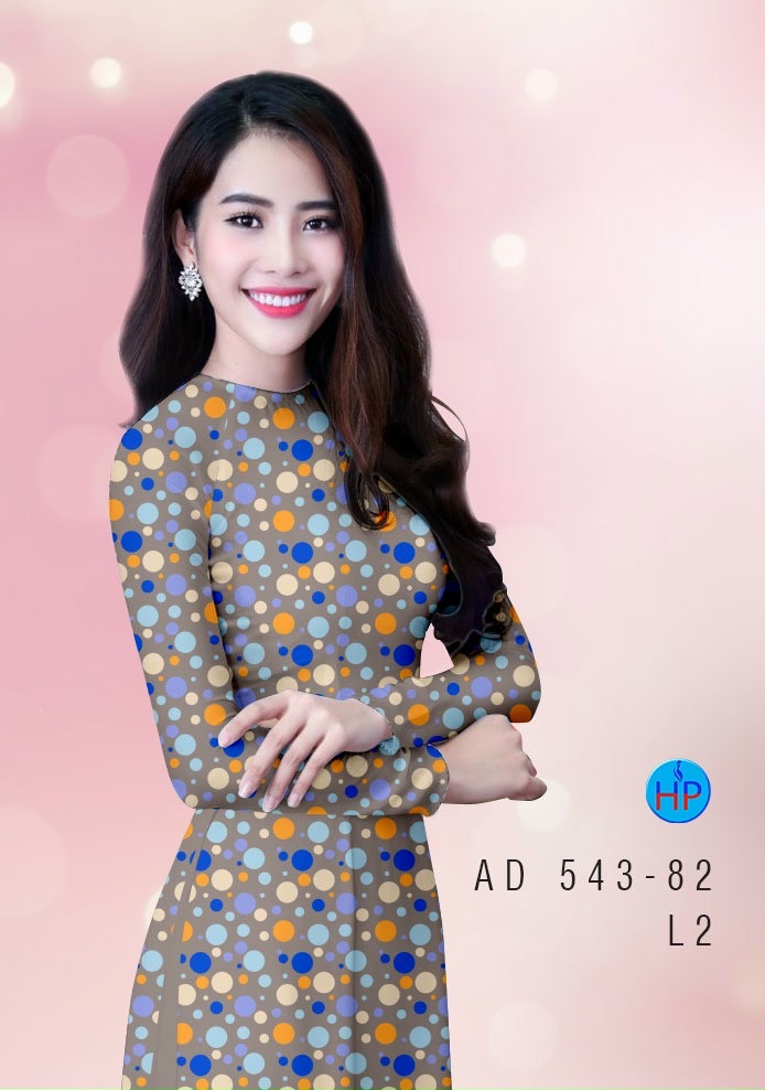 Vải áo dài chấm bi AD 543 - Ảnh 5