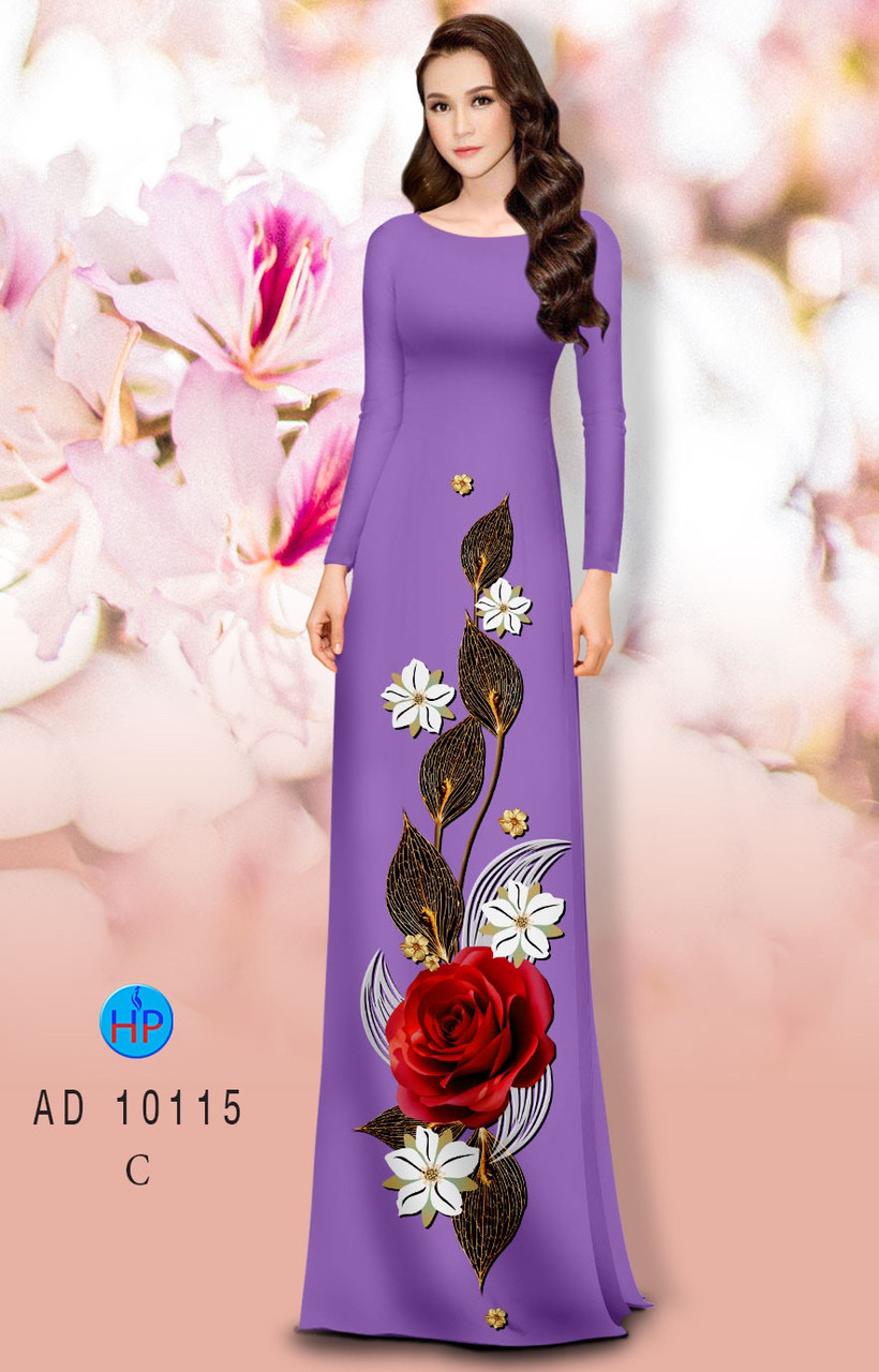 Vải áo dài hoa hồng AD 10115 - Ảnh 19