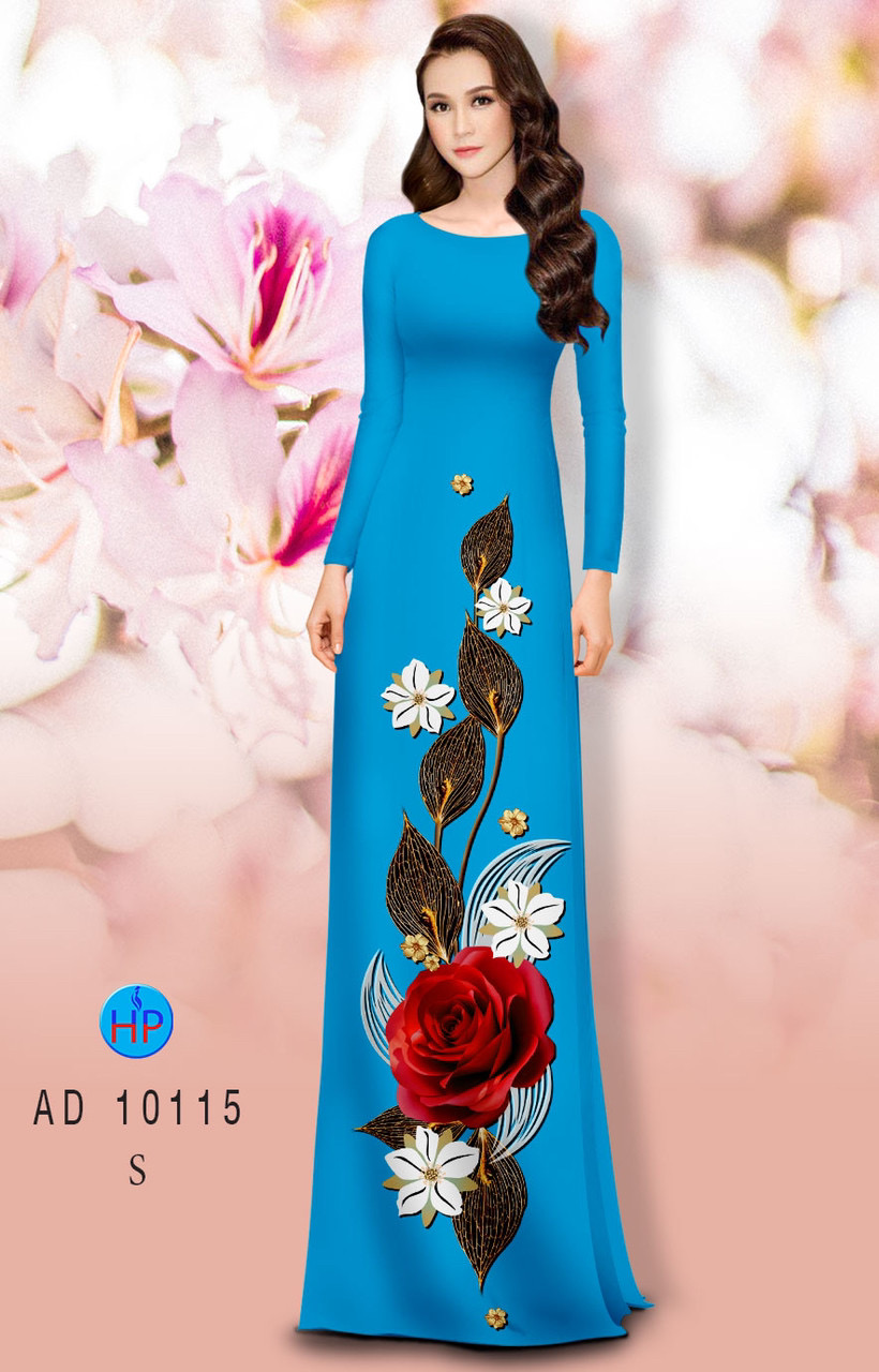 Vải áo dài hoa hồng AD 10115 - Ảnh 11