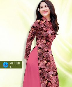 Vải áo dài chiếc lá AD 9836