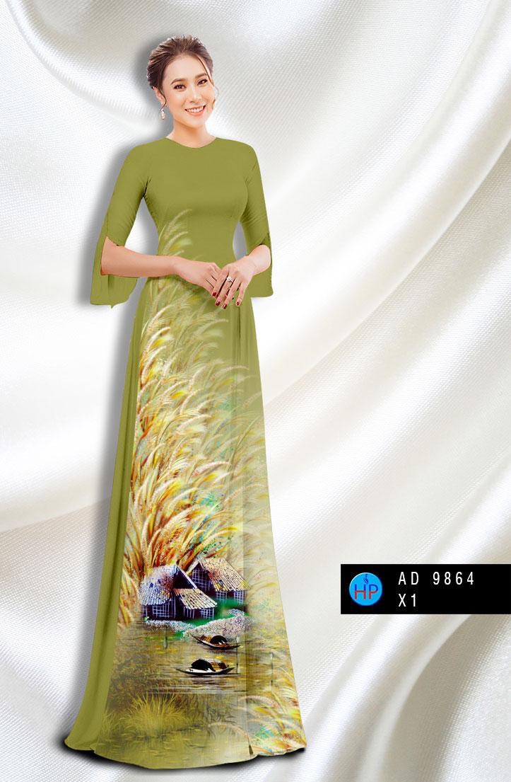 Vải áo dài phong cảnh AD 9864 - Ảnh 5