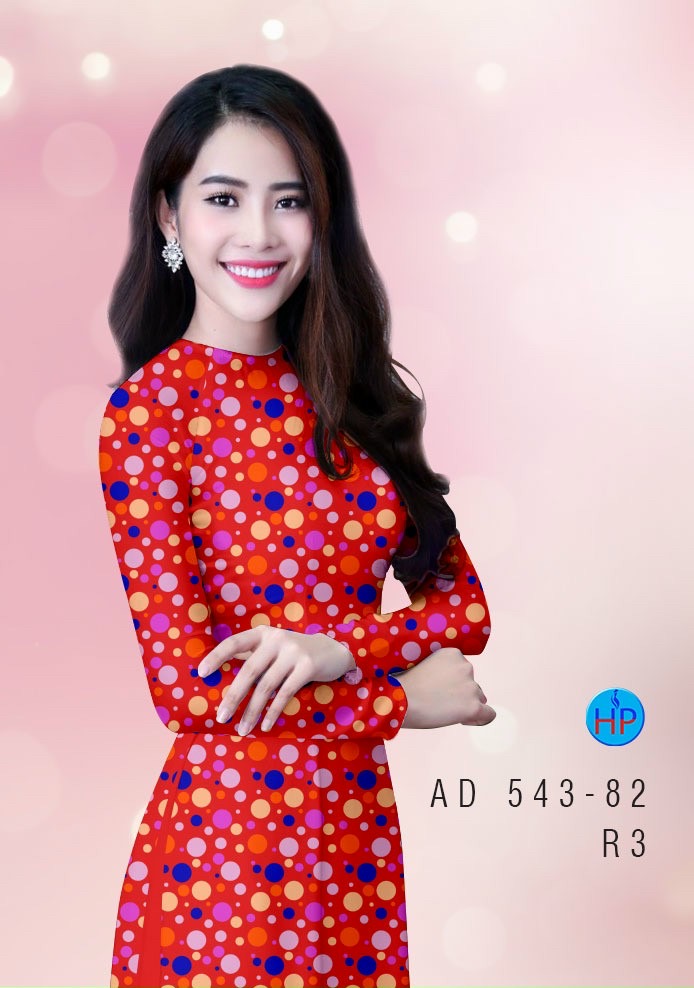Vải áo dài chấm bi AD 543 - Ảnh 3