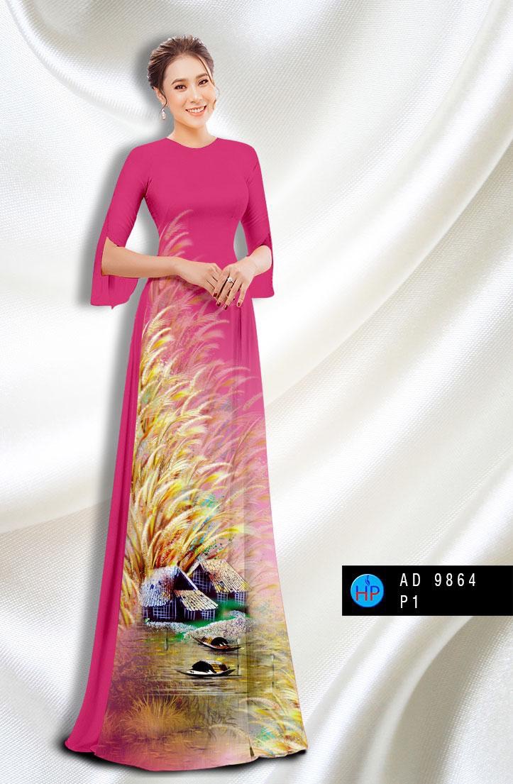 Vải áo dài phong cảnh AD 9864 - Ảnh 8