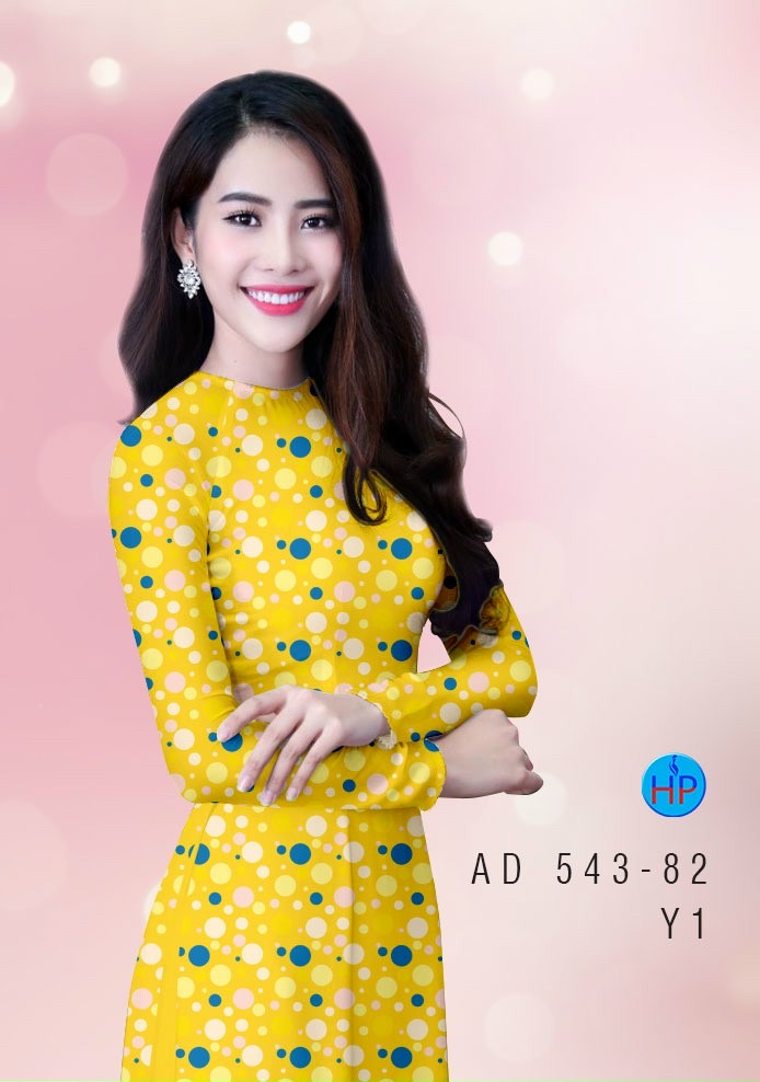 Vải áo dài chấm bi AD 543 - Ảnh 8
