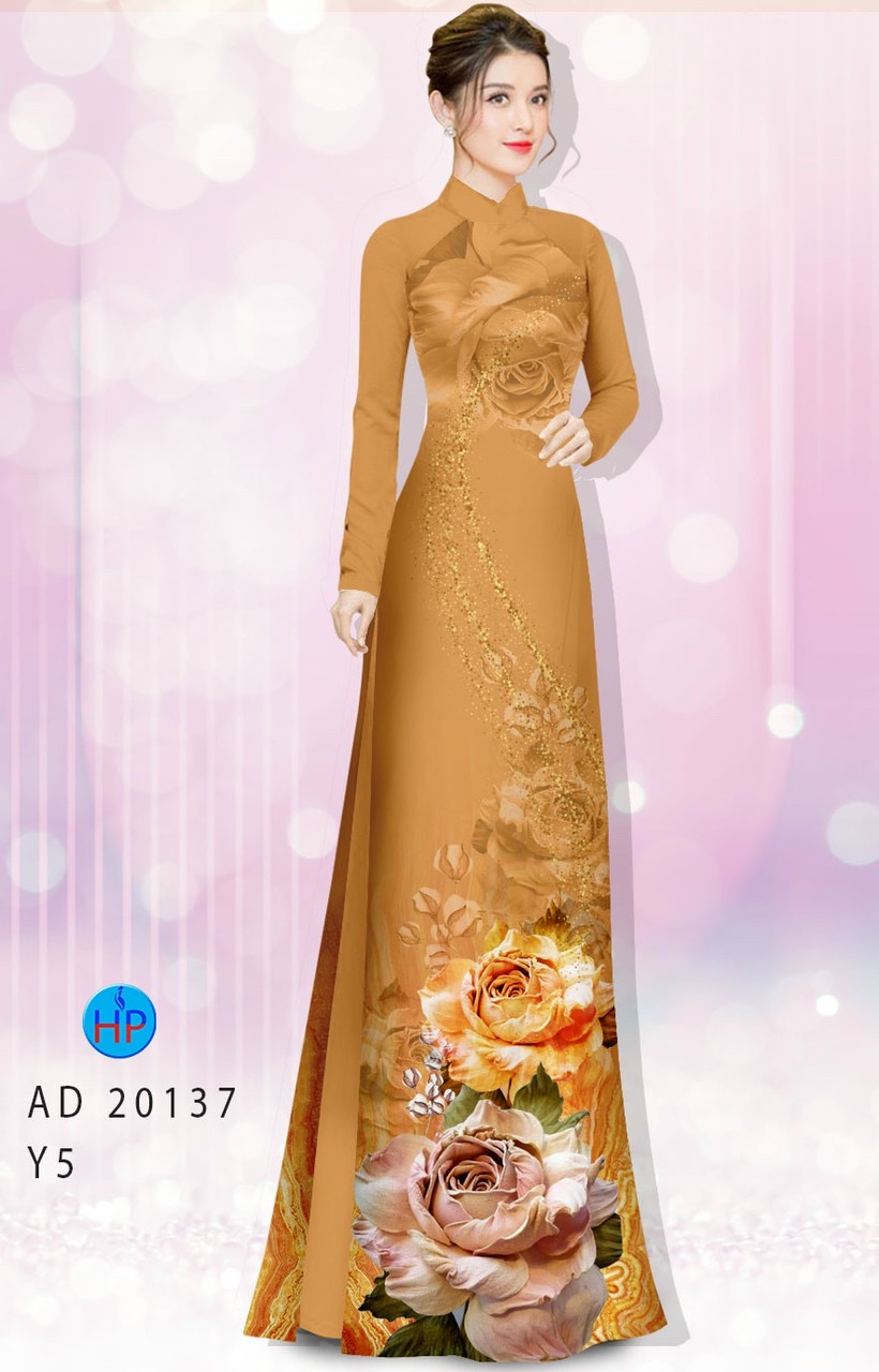 Vải áo dài hoa hồng AD 20137 - Ảnh 19