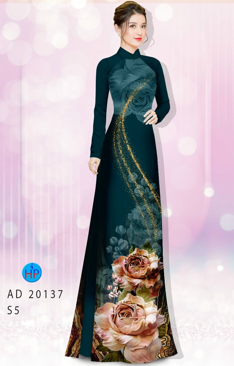 Vải áo dài hoa hồng AD 20137 - Ảnh 13
