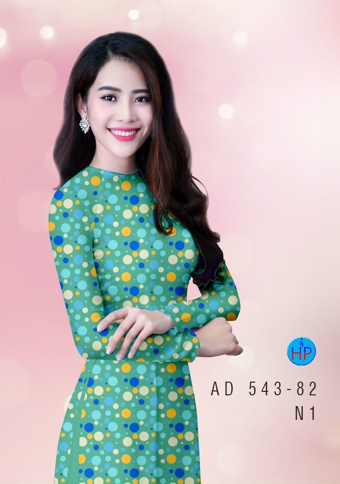 Vải áo dài chấm bi AD 543 - Ảnh 6