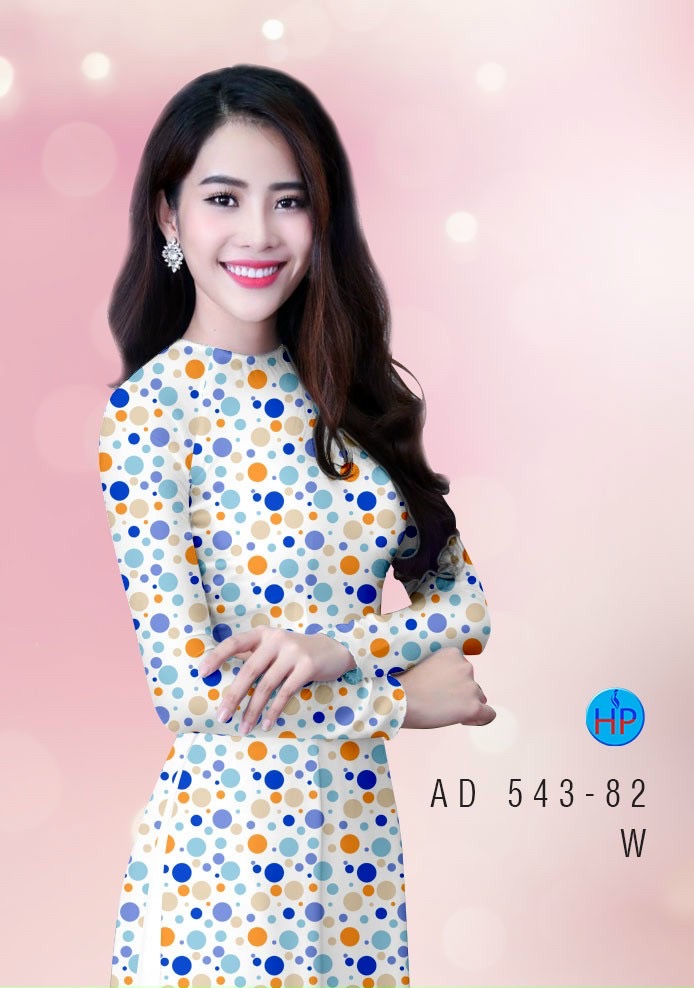 Vải áo dài chấm bi AD 543 - Ảnh 9