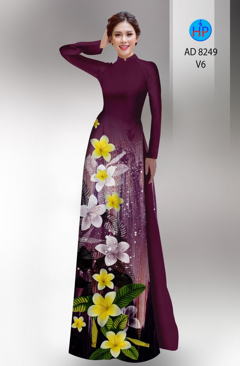 Vải áo dài hoa sứ AD 8249 - Ảnh 3