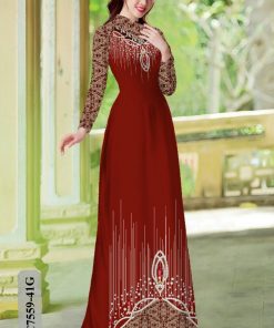 Vải áo dài hoa văn KC7559