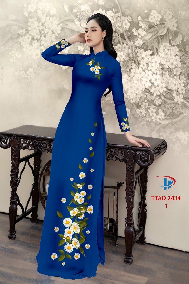 Vải áo dài hoa cúc TTAD-2434 - Ảnh 17