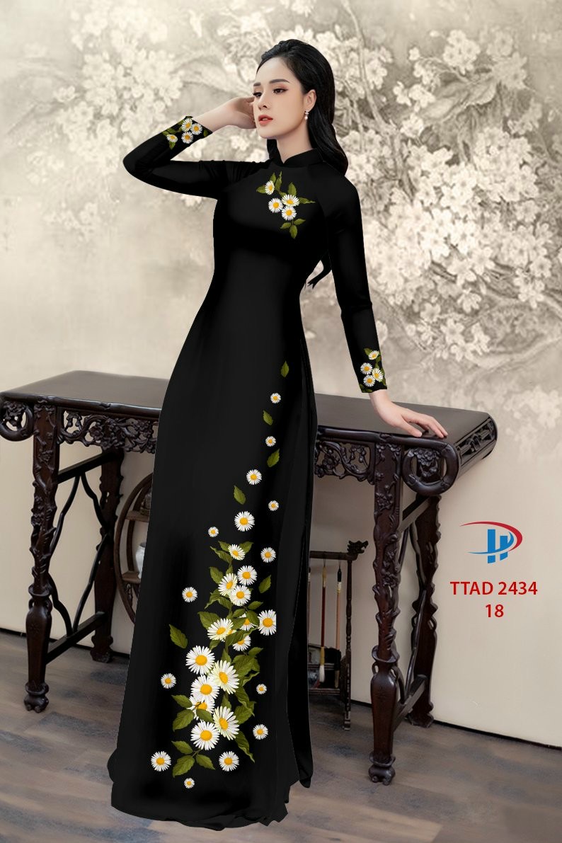Vải áo dài hoa cúc TTAD-2434 - Ảnh 12