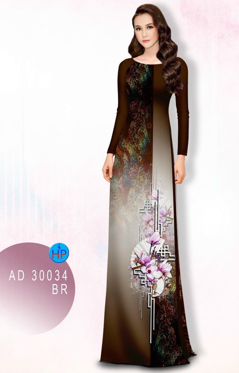 Vải áo dài hoa 3d AD 30034 - Ảnh 13